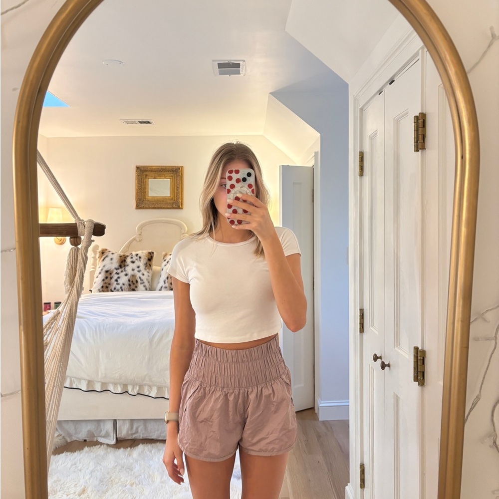 Free peoples movement dusty purple shorts